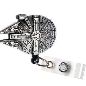 Spaceship Millennium Falcon Star War Retractable ID Badge Reel / ID Badge Holder
